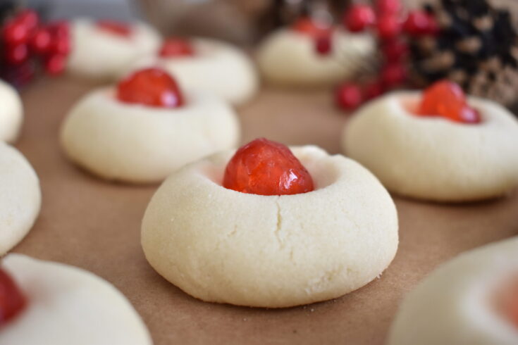 Vegan Shortbread Cookies with Cherries
