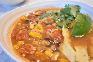Hearty Vegan Tortilla Soup
