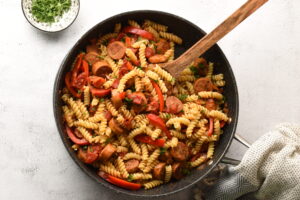 Vegan Sausage Pasta Skillet