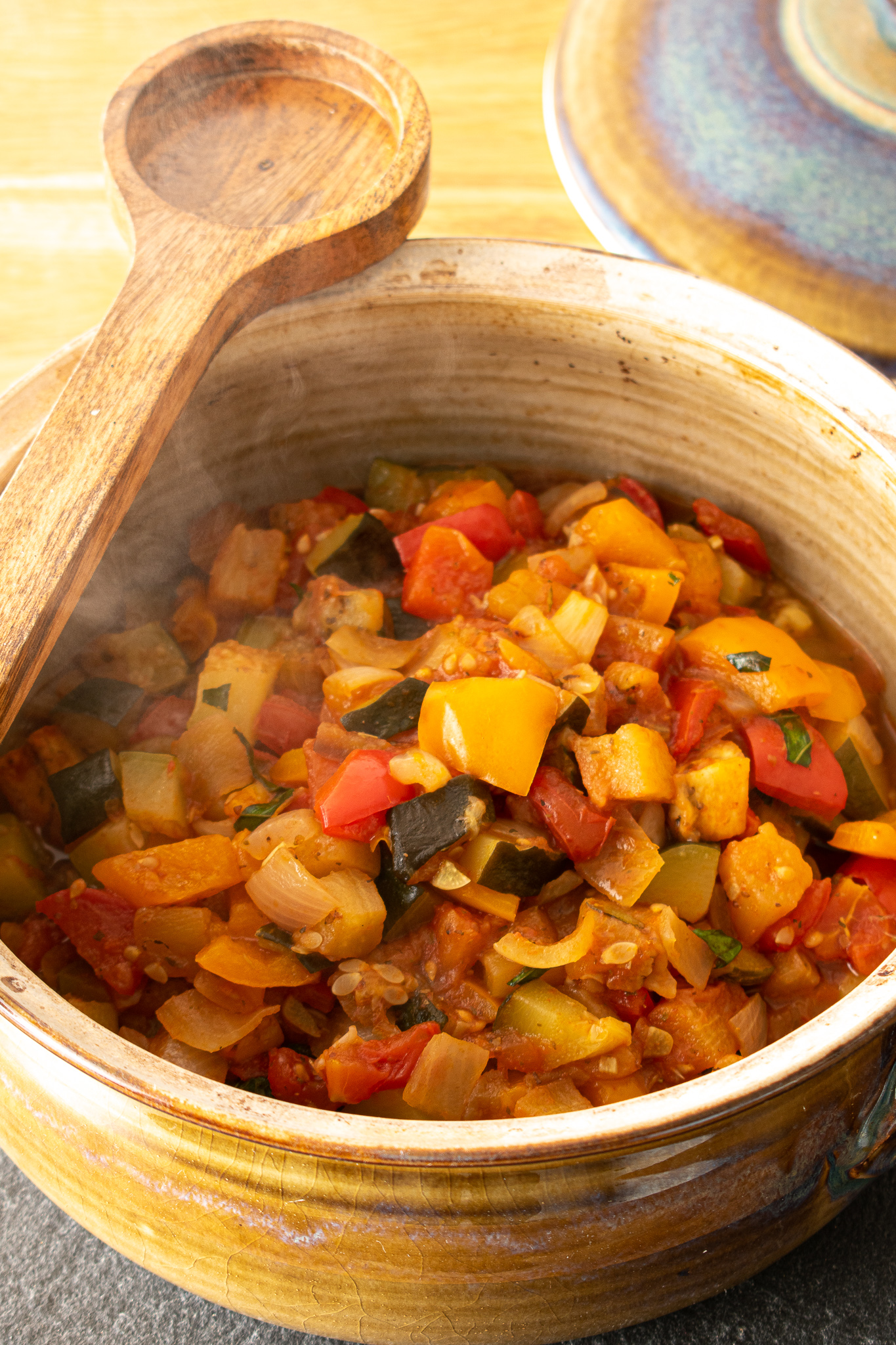 No Fuss Simple Dutch Oven Ratatouille Recipe - the Home Baked Vegan